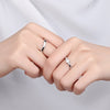 Fashion Geometric Copper Plating Zircon Open Ring 1 Pair