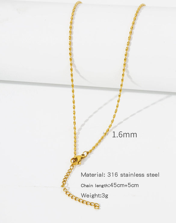 Natural Celestial Stainless Steel Electroplating Necklaces