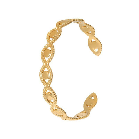Expressive Eye Stainless Steel Electroplating Bangles