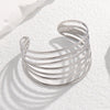Expressive Stripe Stainless Steel Electroplating Bangles