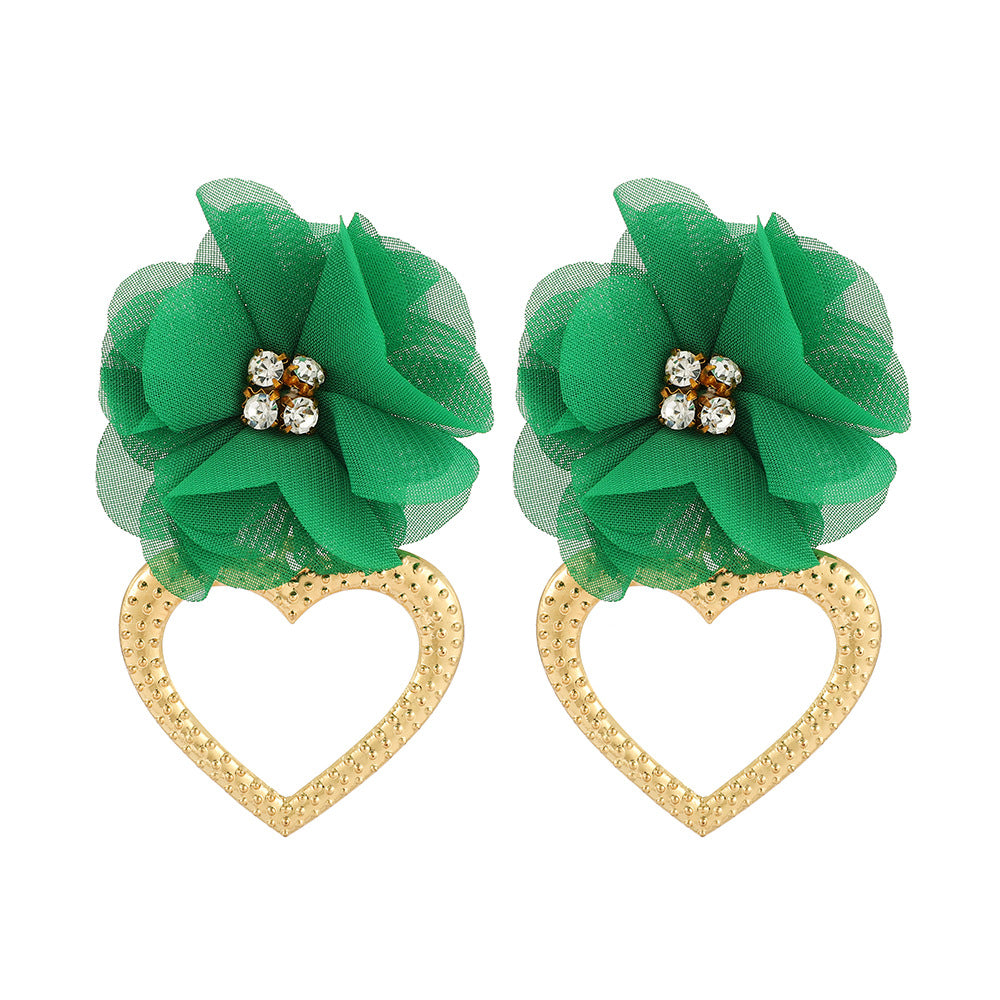 1 Pair Retro Flower Metal Plating Women's Drop Earrings