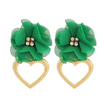 1 Pair Retro Flower Metal Plating Women's Drop Earrings
