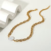IG Style Pearl Geometric Stainless Steel 18K Gold Plated Necklaces