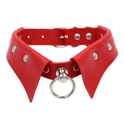 1 Piece Fashion Solid Color Pu Leather Metal Plating Women's Choker