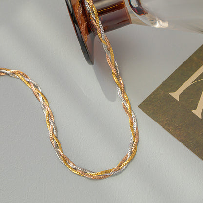 Wholesale Casual Vintage Style Twist Titanium Steel Plating Bracelets Necklace