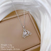 Minimalist Geometric Titanium Steel Diamond Inlay Necklaces