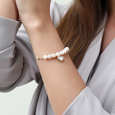 Fashion Heart Shape Pearl Bracelets 1 Piece