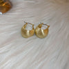 Circle Heart Geometric Metal Electroplating Earrings