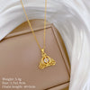 Minimalist Geometric Titanium Steel Diamond Inlay Necklaces