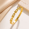 Ellipse Stainless Steel 18K Gold Plated Bangles
