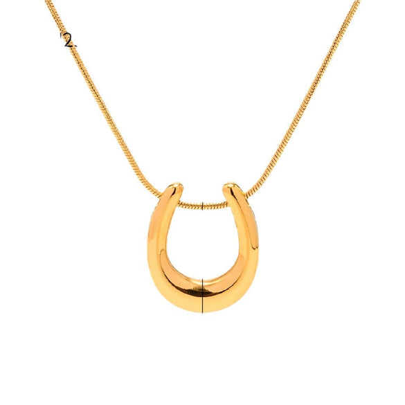 IG Style Asymmetrical Stainless Steel 18K Gold Plated Necklaces