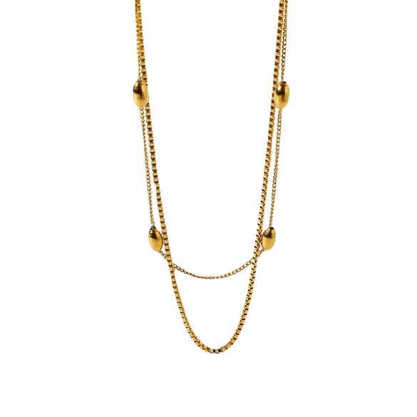 IG Style Chain Geometric Stainless Steel Electroplating Necklaces