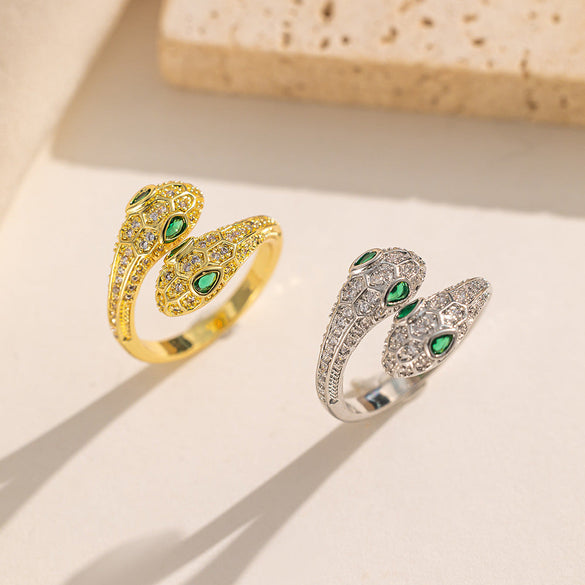 Moderate Luxury Round Geometric Titanium Steel 18K Gold Plated Rings