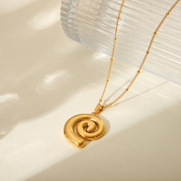 IG Style Conch Geometric Stainless Steel Electroplating Necklaces