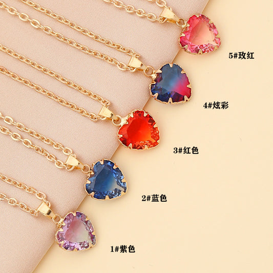 Fashion Multicolor Heart-shape Necklace