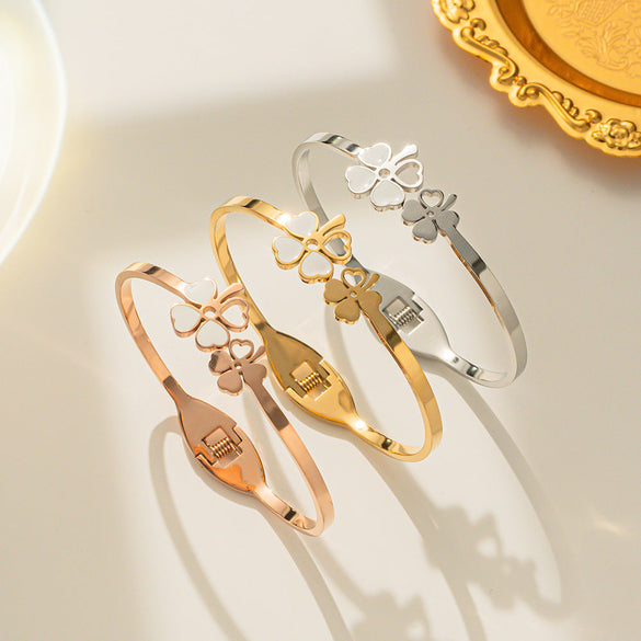 Titanium Steel 18K Gold Plated Bangles