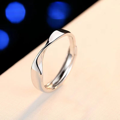 Simple Style Solid Color Sterling Silver Rings