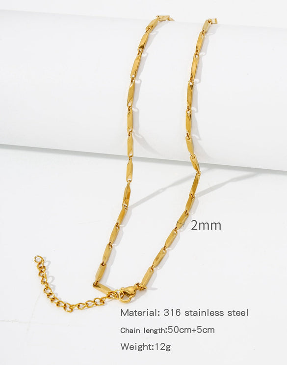 Natural Celestial Stainless Steel Electroplating Necklaces