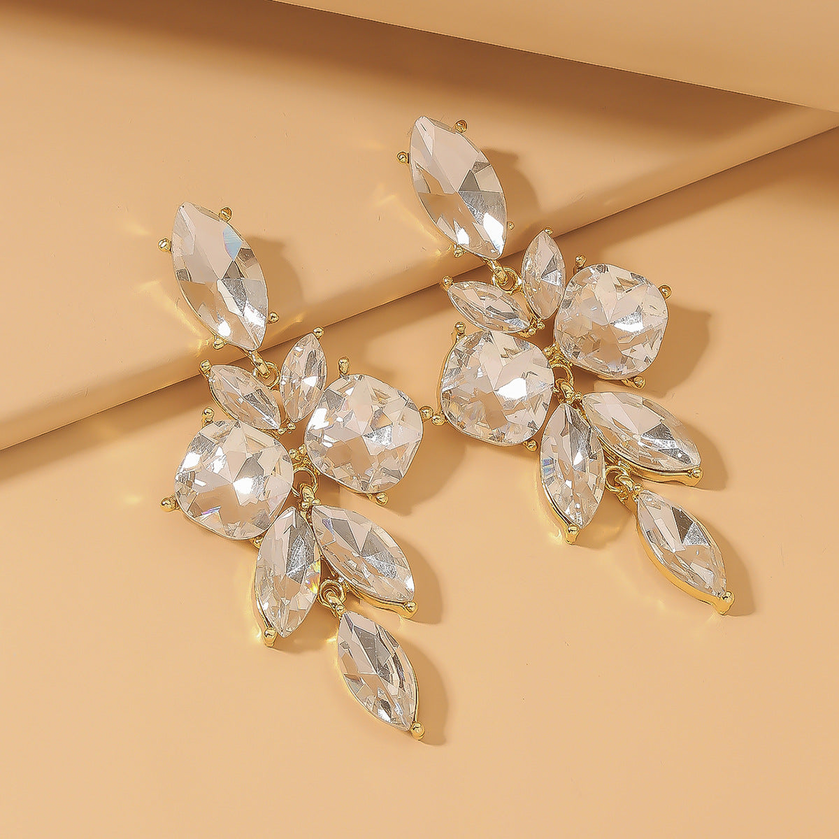 Fashion Water Droplets Artificial Gemstones Earrings