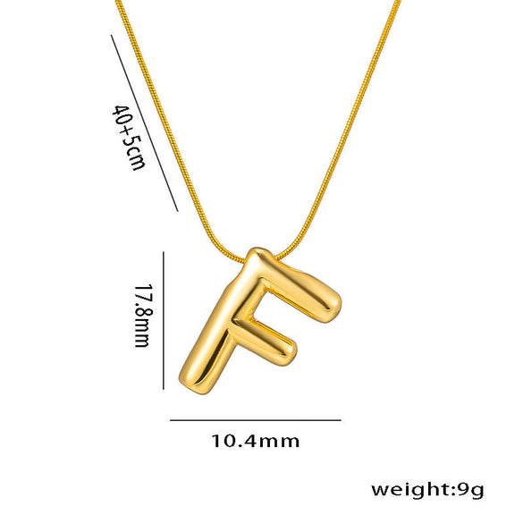 Moderate Luxury Letter Text Number Titanium Steel 18K Gold Plated Necklaces