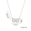 Number Letter Text Titanium Steel 18K Gold Plated Necklaces