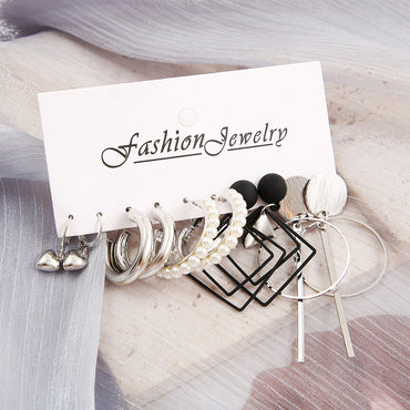 Fashion Round Heart Shape Alloy Plating Inlay Pearl Women's Drop Earrings 1 Set