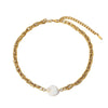 IG Style Pearl Geometric Stainless Steel 18K Gold Plated Necklaces