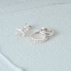 1 Set Simple Style Star Butterfly Plating Sterling Silver Hoop Earrings Ear Studs