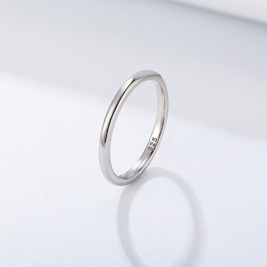 1 Piece Simple Style Geometric Sterling Silver Plating Rings