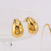 IG Style Droplet Droplet Stainless Steel Electroplating Earrings