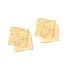 Expressive Polka Dot Chamfered Cube Geometric Stainless Steel Electroplating Stud Earrings