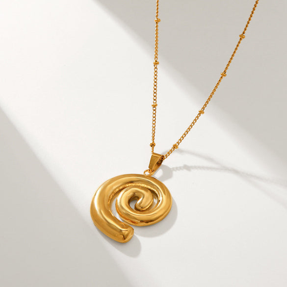 IG Style Conch Geometric Stainless Steel Electroplating Necklaces