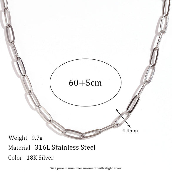Minimalist Stripe Geometric Stainless Steel Electroplating Necklaces