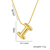 Moderate Luxury Letter Text Number Titanium Steel 18K Gold Plated Necklaces