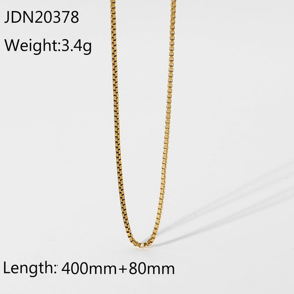 IG Style Chain Geometric Stainless Steel Electroplating Necklaces