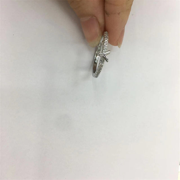 Cross-border new 26 initials micro-inlaid zircon open rings ins style personalized design English letter jewelry