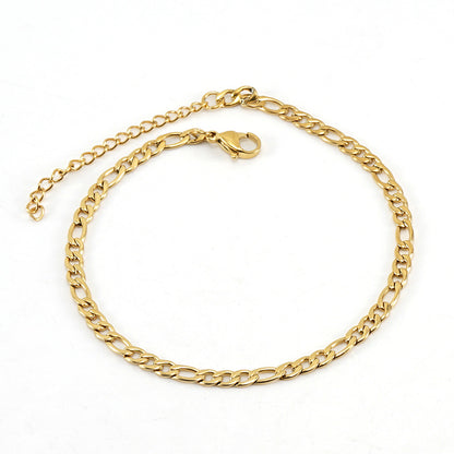 Simple Style Bow Knot Stainless Steel Plating Zircon Anklet