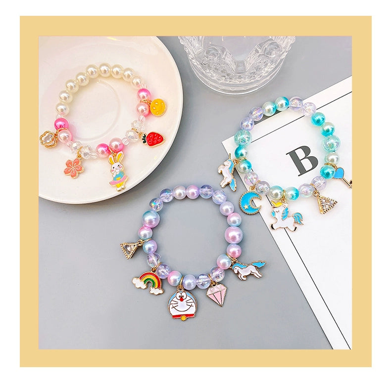 Children's Pearl Bracelet Cute Little Animal Bracelet Beaded Accessories