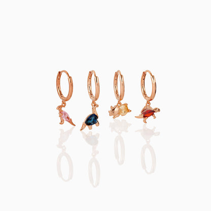 Wholesale Dinosaur Earring Tropical Animals Colored Zircon Earring Nihaojewelry