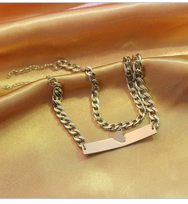 Simple Style Heart Shape Stainless Steel Polishing Plating Bracelets