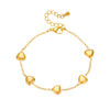 Fashion Women Heart Titanium Steel Electroplating Bracelets