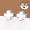 Minimalist Titanium Steel Diamond Inlay Stud Earrings