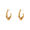 Fashion Irregular Geometric Stainless Steel 18K Gold Plated Earrings