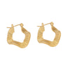 Expressive Polka Dot Chamfered Cube Geometric Stainless Steel Electroplating Stud Earrings