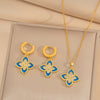 Minimalist Round Geometric Titanium Steel Electroplating Necklaces