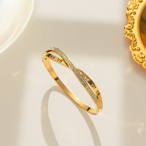 Natural 18K Gold Plated Bangles