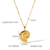 IG Style Conch Geometric Stainless Steel Electroplating Necklaces
