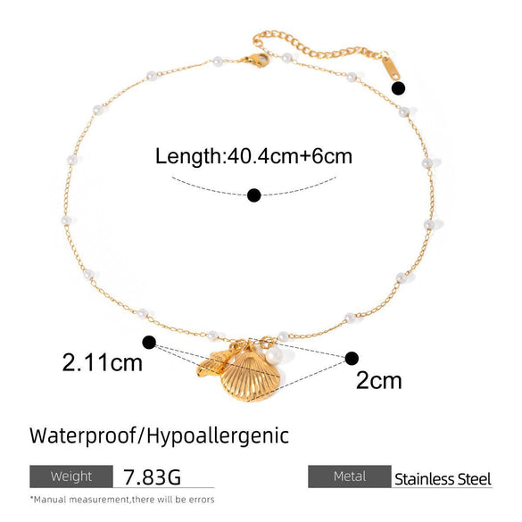 IG Style Round Geometric Stainless Steel Electroplating Necklaces
