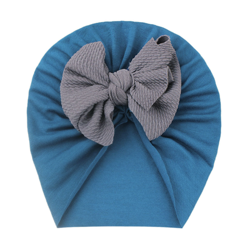 Children Unisex Fashion Solid Color Bowknot Baby Hat