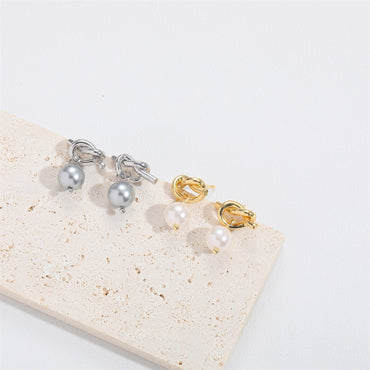 Cross-border hot-selling simple pearl earrings, niche design, high-end sense of coldness, Internet celebrity temperament, exquisite earrings and jewelry